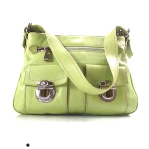 Marc Jacobs Green Sophia Calf Leather Handbag